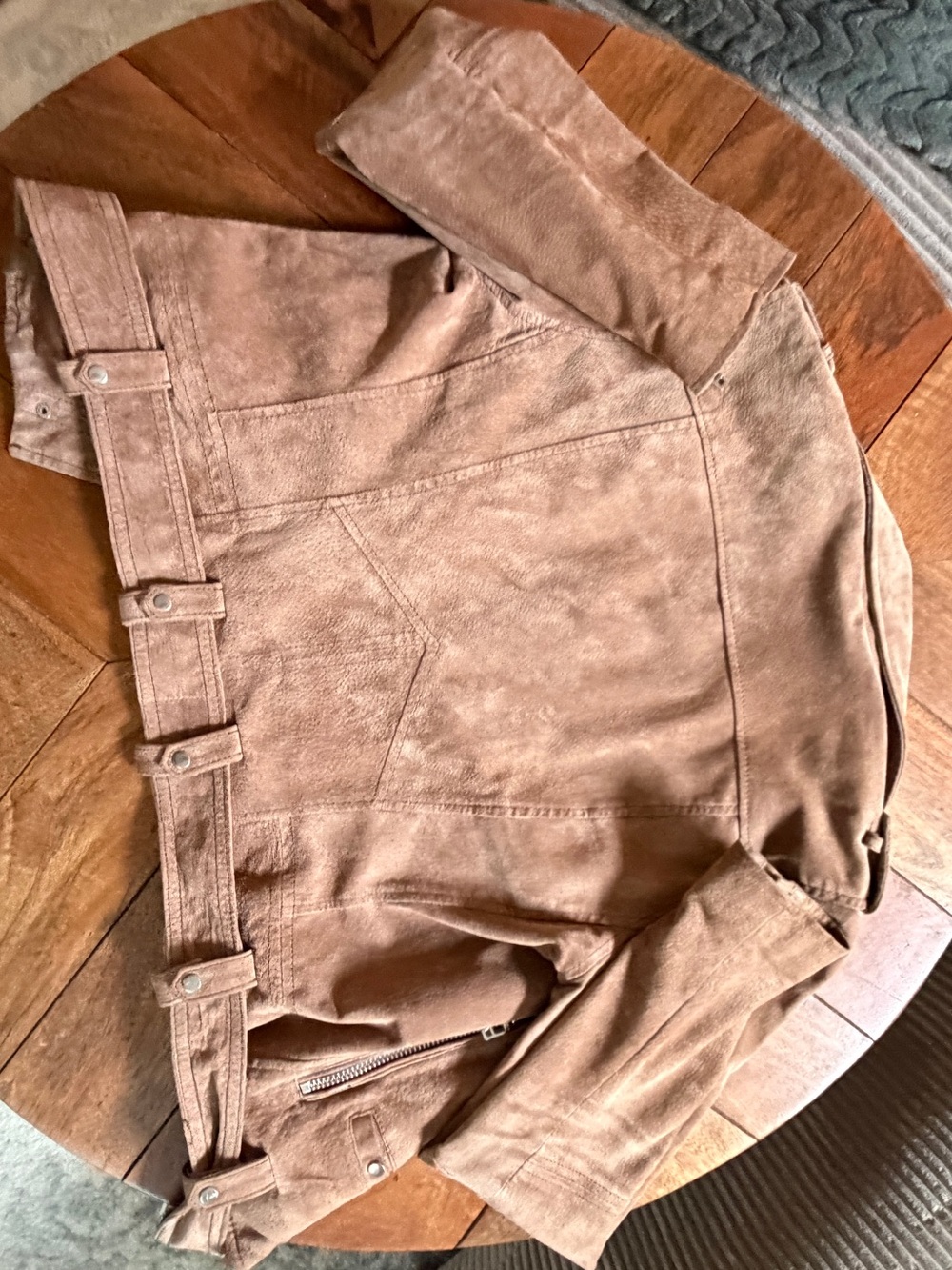 Blank NYC Brown Suede Moto Jacket - Picture 5 of 6